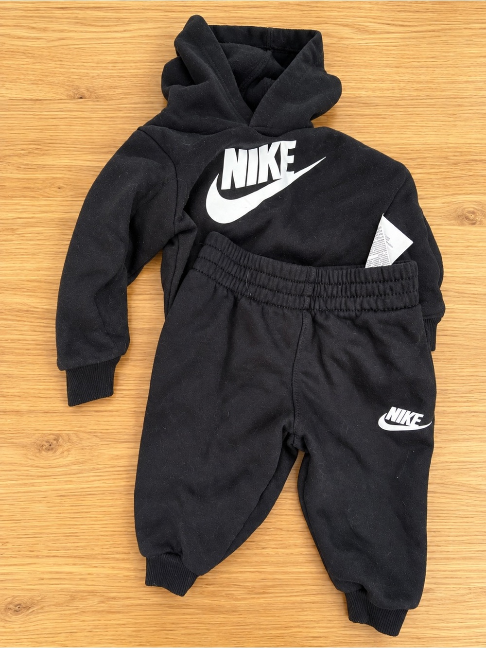3/$10 Nike Kids Black Hoodie & Jogger Set - Black 12M